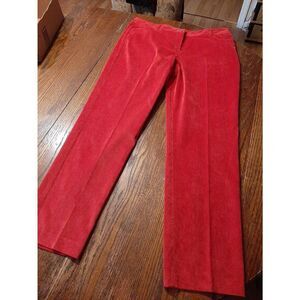 Size 14 New Directions Red Lightweight Soft Feel Corduroy Casual Pants